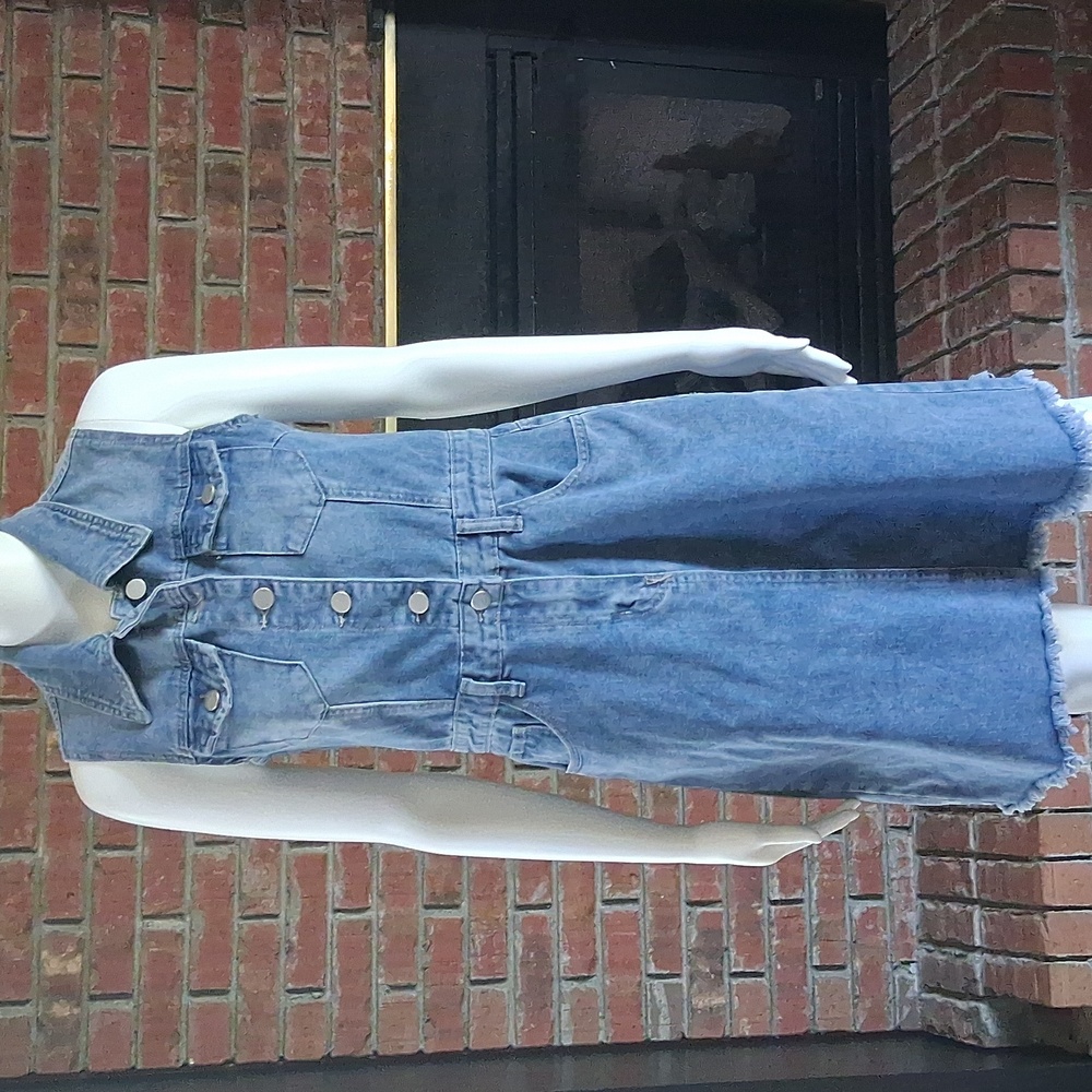 Joie Light Blue Denim Dress with Button Details